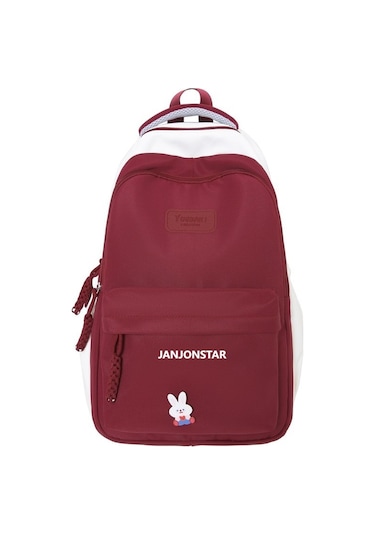 Genç Kızlar İçin Şık Ve Konforlu Ortaokul Lise Üniversite Öğrenci Sırt Çantası 2023 Yeni Tasarım Okul Çantası Modelleri Kirmizi