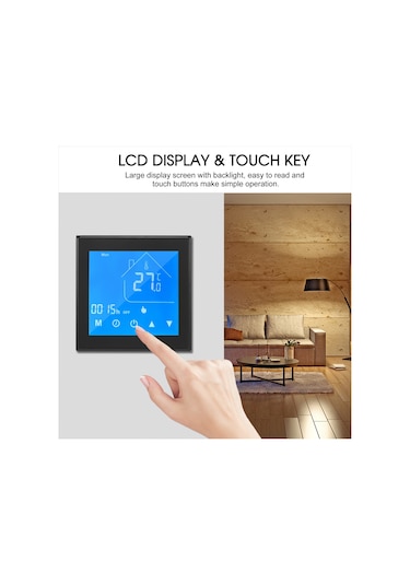 Vkemall "16a Dokunmatik Zemin Isıtma Termostatı - Wifi Kontrollü Hc-t010 Serisi"