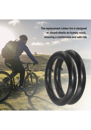 Qingmipy 2 Adet Lastik + 2 Adet Çekicili Bisiklet İç Lastiği Tamir Seti - 26x1.75/2.125 Boyutu, Dayanıklı Kauçuk, Bisiklet Lastik Tamiri İçin Çok Renkli