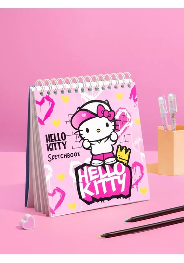 Hello Kitty İşaretleyicilerle Çizim İçin Eskiz Defteri 206407544 Pembe
