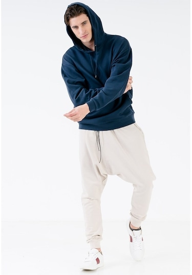 Jahr Marc Kordonlu Oversize Krem Erkek Şalvar Eşofman Altı Krem