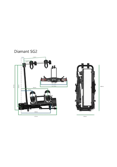 Pro-user Diamant Sg2 Katlanabilir Çeki Demiri 2'li Bisiklet Taşıyıcı
