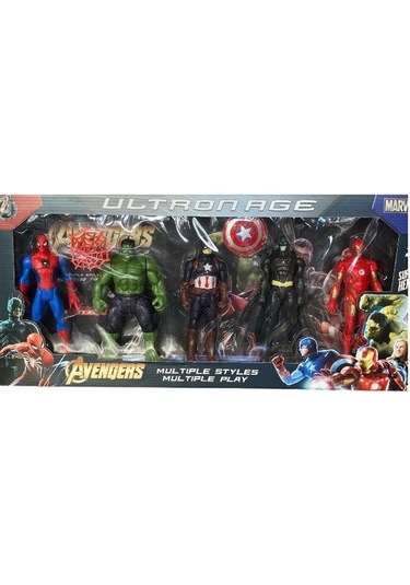 20 Cm Kutulu 5 Li Kahramanlar Oyun Seti 3521 Hulk