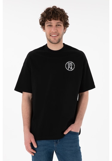 us polo assn erkek oversize fit bisiklet yaka siyah tisort 50305904 vr046 72102660