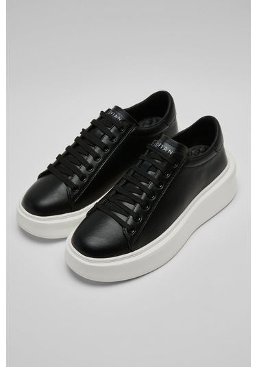 Siyah Hakiki Deri Bağcıklı Erkek Casual Ayakkabı Gage M Siyah