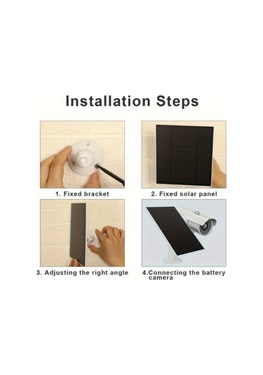 Dream011 Beyaz 7w Güvenlik Kamerası İçin Usb C Portlu 5v 7w Güneş Paneli Ip65 Su Geçirmez Ayarlanabilir Montaj