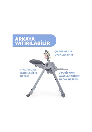 Chicco Polly Magic Relax Mama Sandalyesi Grey Melange