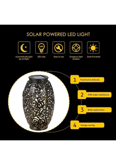 Pazly Şık Rugby Şekilli Güneş Enerjili Taşınabilir Bahçe Aydınlatma Lambası Çevre Dostu