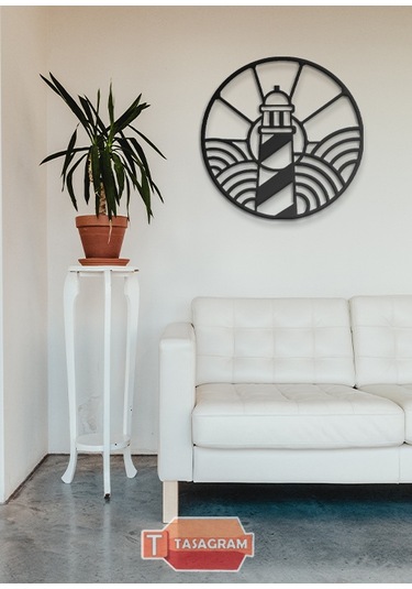 Deniz Feneri  Görselli Metal Tablo