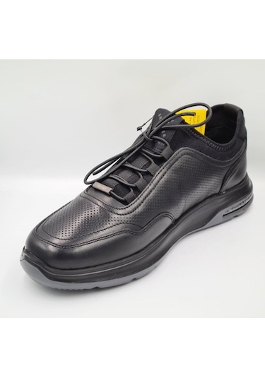 Greyder 18231 Siyah Hakiki Deri Erkek Günlük Deri Sneaker Siyah
