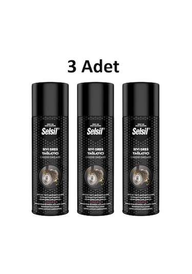 Selsil Sıvı Gres Yağlama Spreyi 500ml 3 Adet