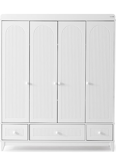 Aymini Efor 4 Kapılı Bebek Odası Takımı Beyaz