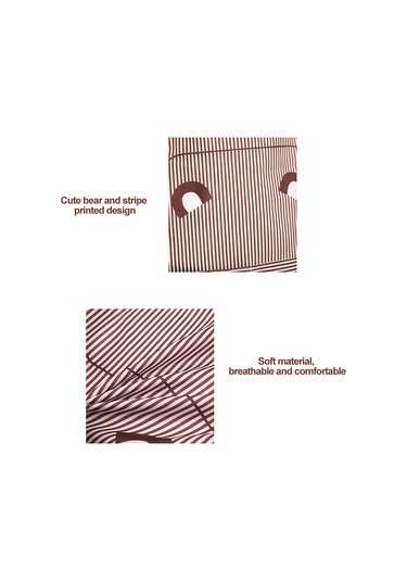 Kosona Pembe Ayı Desenli Poliester Fırın Apron - Yağ Ve Lekeden Koruma, Cepli, Ayarlanabilir Bel Kemerli, Ev İşleri Ve Mutfak Kullanıma Uygun