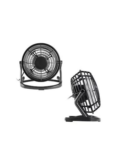 Masaüstü Usb Mini Fan - Taşınabilir Usb Vantilatör - Plastik - Siyah