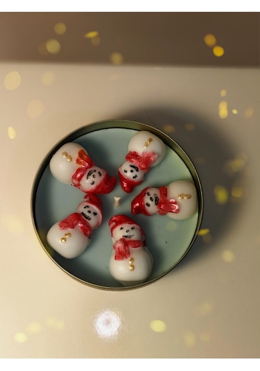 Metal Kavanozda Yılbaşı-kardan Adam-kokulu Mum