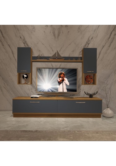 Decoraktiv Eko 5dab Mdf Std Tv Ünitesi Tv Sehpası Pera - Antrasit