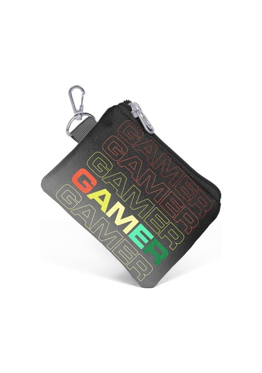 Coral High Siyah Gri Gamer Desenli Bozuk Para Çantası 21909 Gri - Siyah