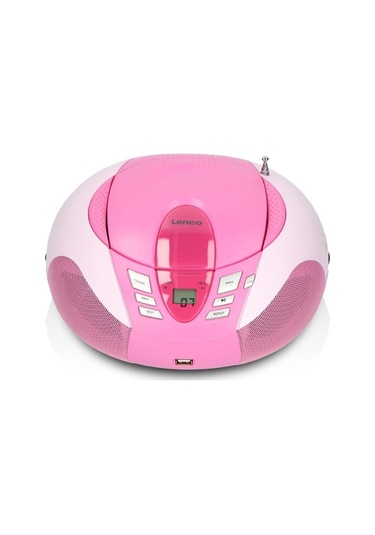 Lenco Scd-37 Usb Pembe - Taşınabilir Fm Radyo Cd Ve Usb Çalar - Pembe