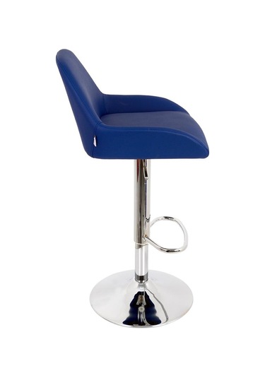 Bürocci Texas Bar Taburesi - Lacivert Deri - 9506S0103 Çok Renkli