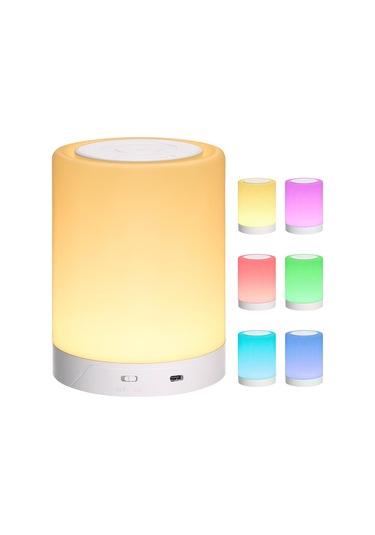 Neoglint D C5v 3w Gece Lambası Başucu Lambası Hassas Dokunmatik Kontrol Destekli Statik Renk/ Ahşap