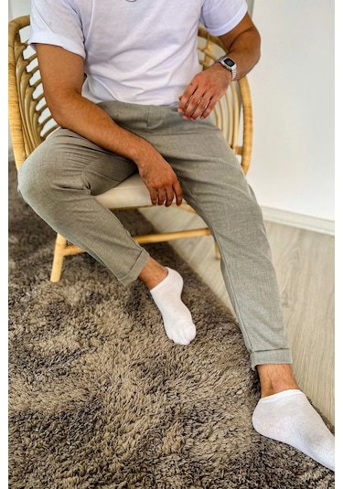 Saklımoda Chekcich Jogger Pantolon Grı Çok Renkli