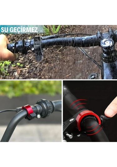 Buffer Ultra-yüksek Sesli Alüminyum Alaşımlı Bisiklet Zili Çok Renkli