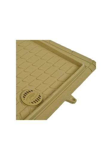 Pufi Kauçuk Paspas Universal Racing Havuzlu Bej / Tepay512-b