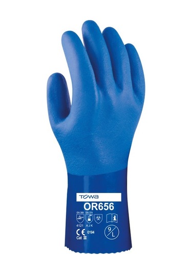 Towa Or656 Pamuk Astar Üzerine Pvc Kaplı İş Güvenliği Eldiveni