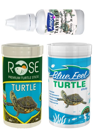 Rose Kaplumbağa Yemi 100ml, Bluefeel Turtle Sticks Vitamin Set