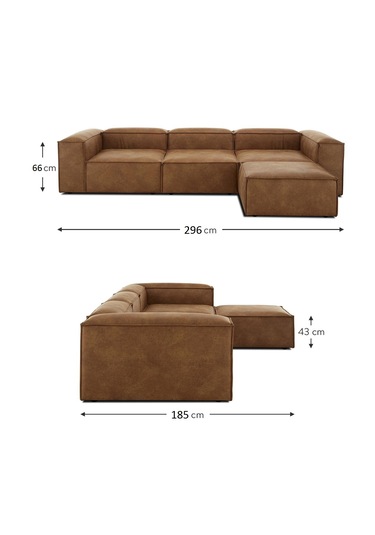 Most Mollis 4 Modül Köşe Koltuk 07 Kahverengi Nubuk Kumaş Yumuşak