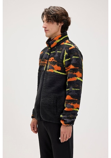 Vernon Siyah Erkek Full-zip Polar Sweatshirt Siyah