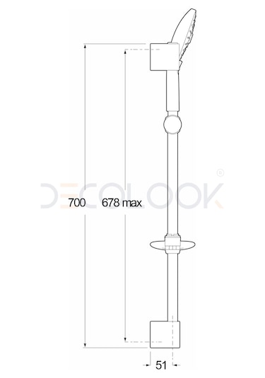 Roca Aurea AA5B247CC0K 3 Fonksiyonlu Sürgülü El Duşu Takımı Krom