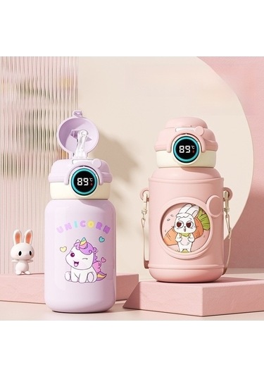 Didadodo Yüksek Kaliteli Termoslu Su Şişesi Mavi Öğrenci Çocuk Bardağı - Wa Mavi Mavi Mavi