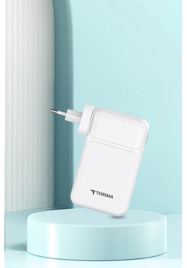 Torima TRM-1027 20000 mAh Hızlı Şarj Dijital Göstergeli Powerbank Beyaz