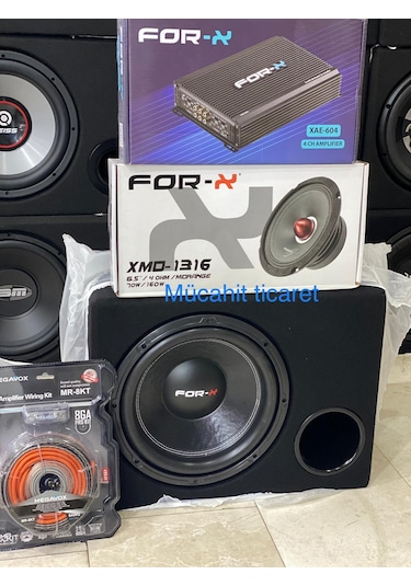 Forx Paket Set 30cm Bass 16cm Midrange Forx 4kanallı Anfi 4x60rms