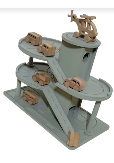 Ahşap Üç Katlı Otopark Garaj Seti