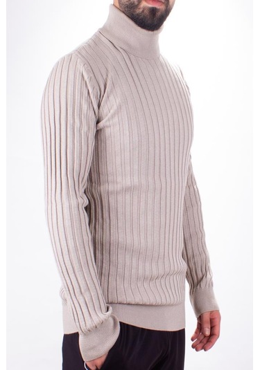 Twister 3625 Bej Balıkçı Yaka Erkek Kazak Bej