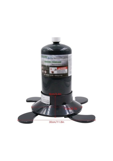 Artfulabode Siyah Propan Gaz Kartuşu Sabit Braketi, Açık Hava İçin Plastik Silindir Destek Siyah