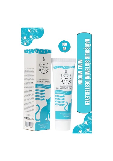 Vitkitty Kediler Için Bağışıklık Sistemini Destekleyen Malt Macun 100 Gr. Immune Paste