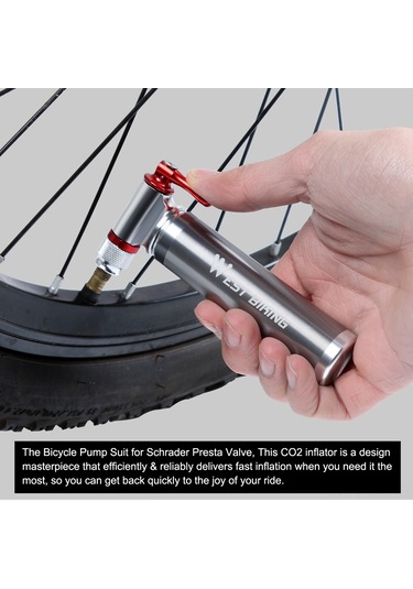 Folinda Bisiklet İçin Co2 Hızlı Şişirici, Aluminyum Malzeme, Taşınabilir Montajlı, Dağ Bisikleti Ve Yol Bisikletleri İçin Uygun Çok Renkli