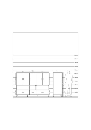 Kronos Dolap 12 Raflı 3 Çekmeceli 5 Kapaklı 220x59x163 Aytaşı-ayt Aytaşı-aytaşı/antrasit