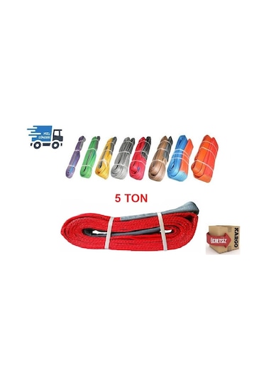 5 Ton Bez Sapan - Polyester Sapan - Çeki Halatı 5 M