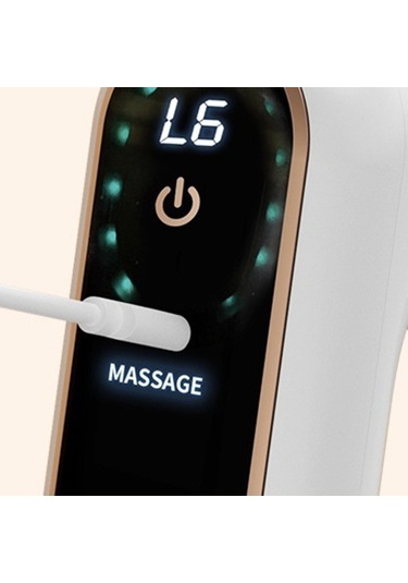 Suntek Mini Masaj Makinesi 5 Başlığı El Tipi Aleti Kol Vücut Beyaz