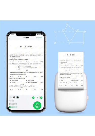 Cbtx Etiket Taşınabilir Termal Fotoğraf Yazıcısı Öğrenci Mini Yazıcı Pembe
