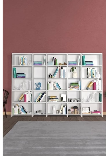 Mira Montessori Kitaplık Beyaz Beyaz