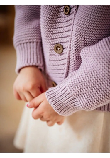 Aishah Kids Kız Çocuk İçin Örgü Sonbahar Kazağı 137624184 Leylak