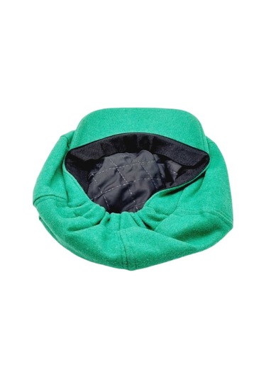 Uniquetrenders Kadın Arkadan Lastikli Kışlık Baretta Şapka Yeşil