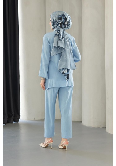 Bağlama Detaylı Takım Bebe Mavisi Bebemavisi Mavi