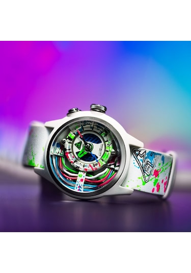 The Electricianz The Neon Z Black & White - Arty Edıtıons Unisex Kol Saati