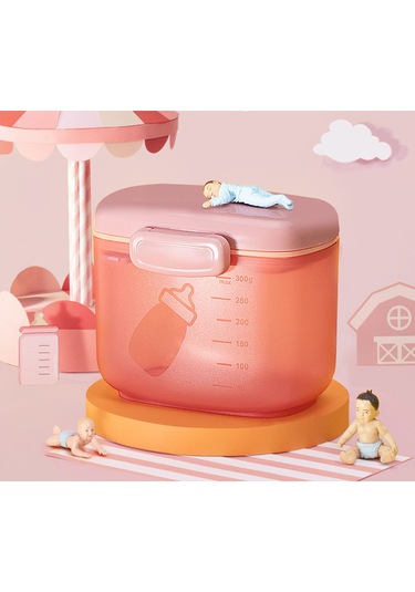 Geeroyoo Pembe Çift Katlı Muhafaza Kutu - Süt Tozu İçin, Nem Engelleme Ve Taze Tutma Özelliği, Taşınması Kolay, Farklı Miktarlarda Saklama